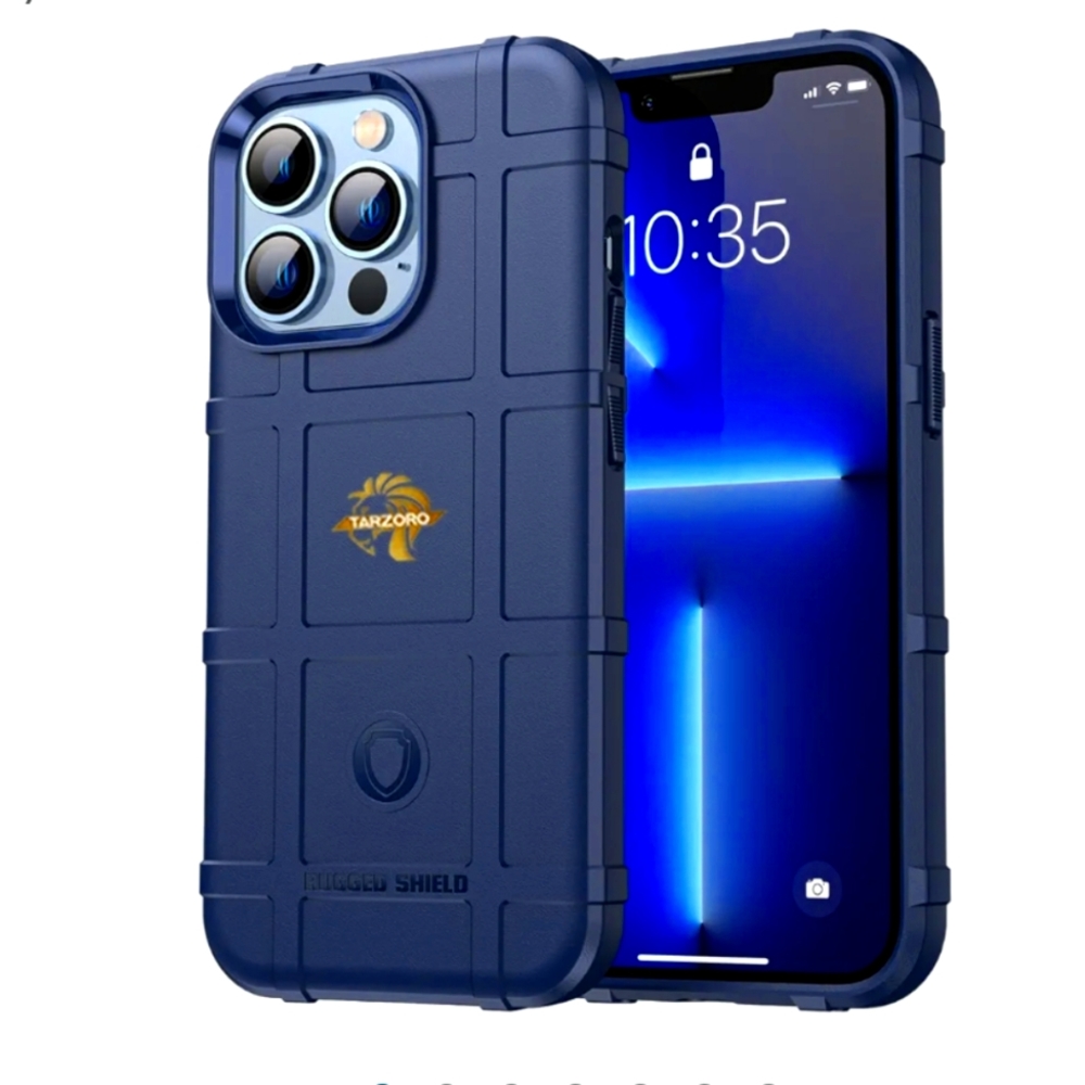 Apple iPhone 13 Pro Blue Turtle Shield Phone Case Slim Protective Cover Tarzoro